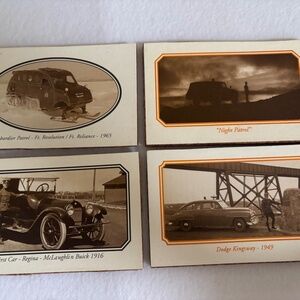 Four RCMP Vintage Photos on Cork Backing